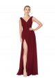 Cheapest Soft Chiffon A-Line Long Sleeveless V-Back Black Tie Evening Gown Canada