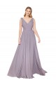 Cheapest Soft Chiffon A-Line Sleeveless Dusty Rose Formal Evening Gown Canada