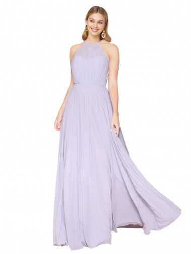 Cheapest Luxe Chiffon A-Line Long Sleeveless Formal Evening Dress Canada