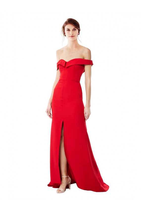 Cheapest Stretch Crepe A-Line Long Sleeveless Evening Gown Canada