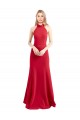Cheapest Stretch Crepe A-Line Long Sleeveless Open Back Formal Evening Dress Canada
