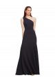 Cheapest Stretch Crepe A-Line Long Sleeveless Dark Navy Prom Dresses Canada