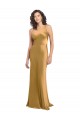 Cheapest Stretch Satin A-Line Long Sleeveless Formal Evening Dress Canada