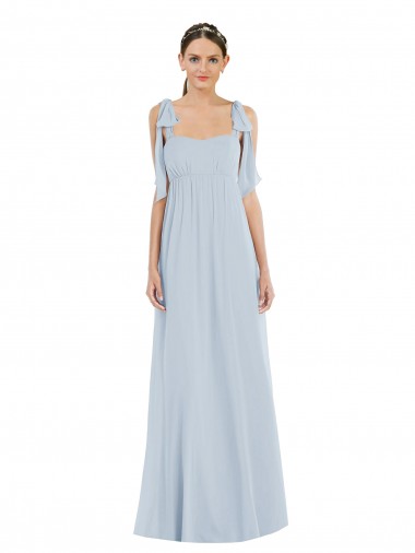 Cheapest Soft Chiffon Long Sleeveless Spaghetti Straps Low Back Evening Dresses Canada