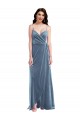 Cheapest Stretch Velvet A-Line Long Sleeveless Low Back Semi Formal Evening Dress Canada
