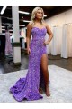 Cheapest Velvet Sequin A-Line Court Train Sleeveless Evening Dress Canada