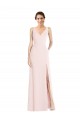 Cheapest Stretch Crepe A-Line Long Sleeveless Low Back Black Tie Evening Dress Canada