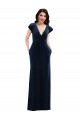Cheapest Stretch Velvet A-Line Long Flutter Sleeves Formal Dress Canada