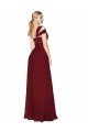 Cheapest Soft Chiffon A-Line Long Sleeveless Side Slit Prom Dresses Canada