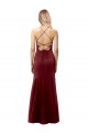 Cheapest Stretch Crepe Mermaid Long Sleeveless Criss Cross Back Formal Evening Dress Canada