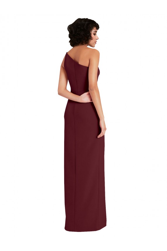 Cheapest Stretch Crepe Sheath Long Sleeveless Daring Slit Prom Dresses Canada
