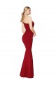 Cheapest Stretch Crepe Mermaid Mermaid Sleeveless Burgundy Formal Evening Dress Canada