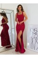 Cheapest Velvet Sequin Sheath Long Sleeveless Prom Dress Canada