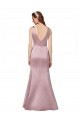 Cheapest Satin Sheath Long Sleeveless V-Back Formal Evening Dress Canada