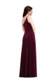 Cheapest Stretch Velvet Trumpet Long Sleeveless Black Tie Evening Dress Canada