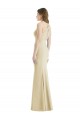 Cheapest Stretch Crepe Trumpet Long Sleeveless Criss Cross Open Back Semi Formal Evening Gown Canada