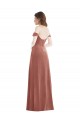 Cheapest Stretch Velvet A-Line Long Sleeveless Cinnamon Rose Prom Dresses Canada