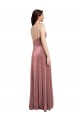 Cheapest Stretch Velvet A-Line Long Sleeveless Low Back Cinnamon Rose Prom Dresses Canada