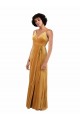 Cheapest Stretch Velvet Column Long Sleeveless V-Back Black Tie Evening Dress Canada
