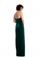 Cheapest Stretch Velvet Sheath Long Sleeveless Low Back Black Tie Evening Dress Canada