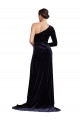 Cheapest Stretch Velvet A-Line Sweep Train Long Sleeves Formal Evening Dress Canada