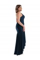 Cheapest Silky Satin Mermaid Long Sleeveless High Low Plus Size Evening Dress Canada
