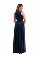 Cheapest Stretch Velvet Sheath Long Sleeveless Formal Plus Size Evening Dress Canada