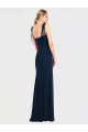 Cheapest Stretch Crepe Trumpet Trumpet Sleeveless Dark Navy Semi Formal Evening Dress Canada
