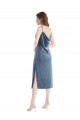 Cheapest Stretch Velvet Sheath Long Sleeveless Semi Formal Evening Dress Canada