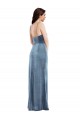 Cheapest Stretch Velvet Trumpet Long Sleeveless Low Back Formal Evening Dress Canada