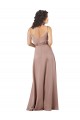 Cheapest Silky Satin A-Line Long Sleeveless Formal Evening Dress Canada