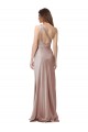 Cheapest Stretch Satin Sheath Long Sleeveless Open Back Formal Evening Dress Canada