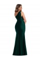 Cheapest Silky Satin Mermaid Long Sleeveless Front Slit Prom Dresses Canada