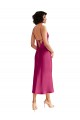 Cheapest Stretch Satin A-Line Midi Length Sleeveless Low Back Formal Evening Dress Canada