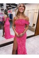 Cheapest Velvet Sequin Sheath Sweep Train Sleeveless One Shoulder Evening Dress Canada