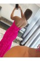 Cheapest Velvet Sequin Sheath Sweep Train Sleeveless High Side Slit Prom Dress Canada