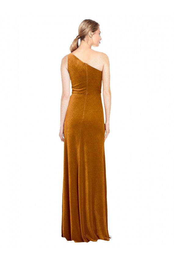 Cheapest Stretch Velvet A-Line Long Sleeveless Formal Evening Dress Canada