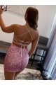 Cheapest Velvet Sequin Sheath Short Sleeveless Evening Gowns Canada