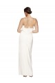 Cheapest Stretch Satin Sheath Long Sleeveless Low Back Side Slit Prom Dresses Canada