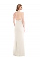 Cheapest Stretch Crepe Trumpet Long Sleeveless Ivory Low Back Semi Formal Evening Dress Canada