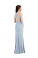 Cheapest Stretch Crepe Trumpet Long Sleeveless Criss Cross Back Evening Dress Canada