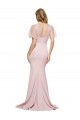 Cheapest Stretch Crepe & Tulle Sheath Short Sleeves Long Low Back Formal Evening Dress Canada