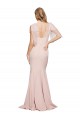 Cheapest Stretch Crepe & Tulle Sheath Long Sleeveless Low Back Formal Dress Canada