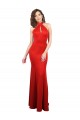 Cheapest Stretch Satin Mermaid Long Sleeveless Keyhole Back Formal Evening Dress Canada