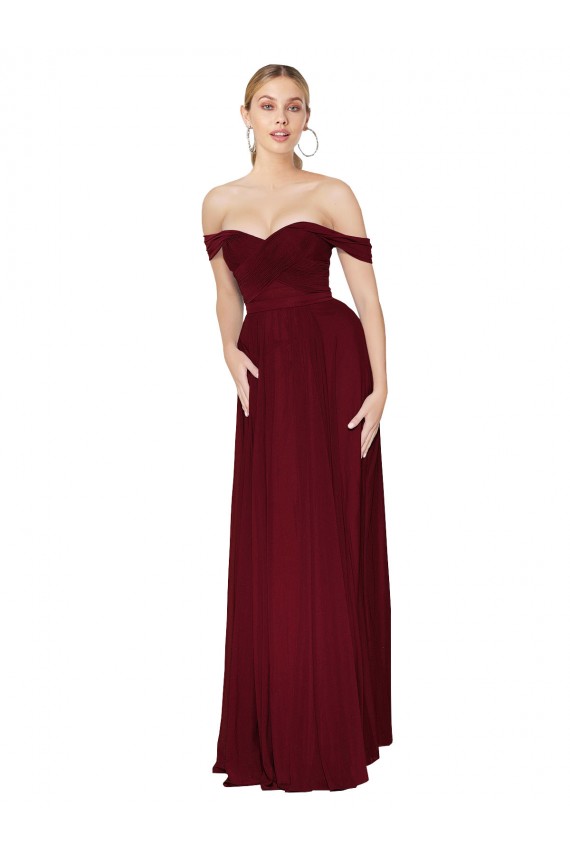 Cheapest Soft Chiffon Mermaid Long Sleeveless Formal Dress Canada