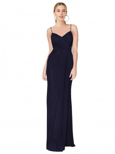 Cheapest Soft Chiffon Mermaid Long Sleeveless V-Back Evening Dress Canada