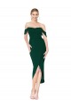 Cheapest Stretch Crepe Mermaid Knee Length Sleeveless High Low Evening Dress Canada