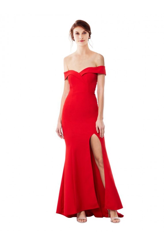 Cheapest Stretch Crepe Mermaid Long Sleeveless Formal Evening Dress Canada