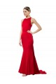 Cheapest Stretch Crepe Mermaid Long Sleeveless Open Back Formal Evening Dress Canada