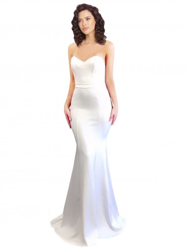 Cheapest Stretch Crepe Mermaid Long Sleeveless Low Back Formal Evening Dress Canada
